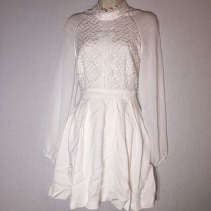 Stevie May Ivory Lace Mini Dress Sample Size